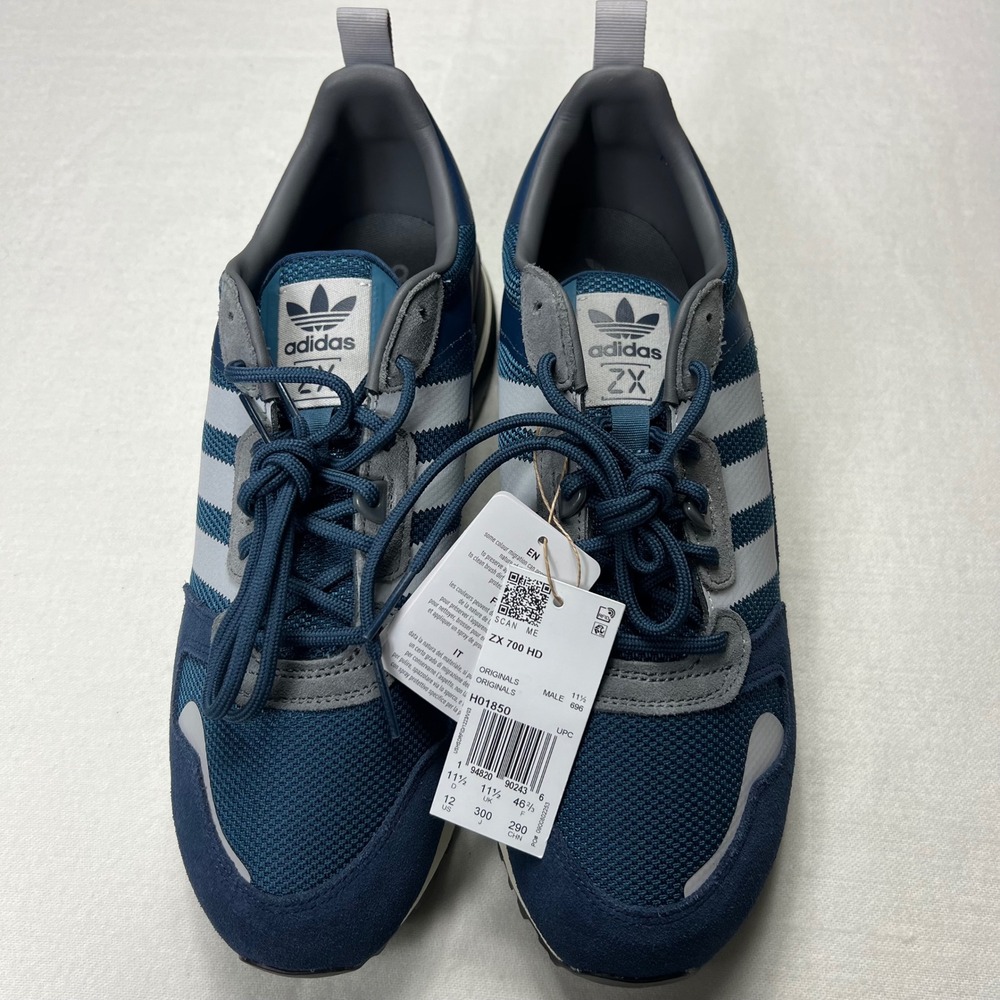 Adidas Originals ZX 700 HD  Crew Blue Halo Silver Sneakers. Mens Size 12. NWT